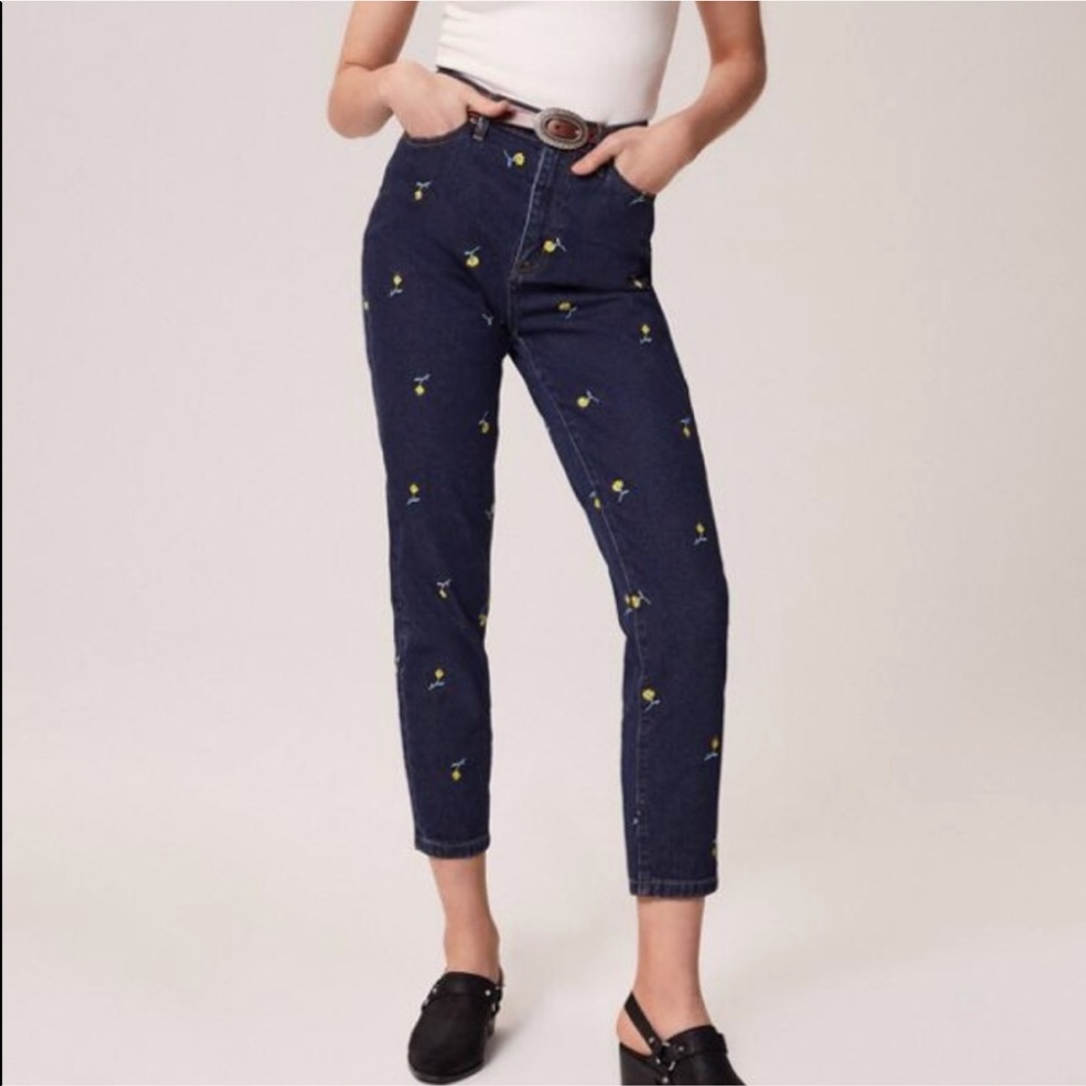 BDG embroidered girlfriend jeans